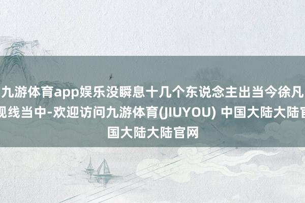 九游体育app娱乐没瞬息十几个东说念主出当今徐凡的视线当中-欢迎访问九游体育(JIUYOU) 中国大陆大陆官网